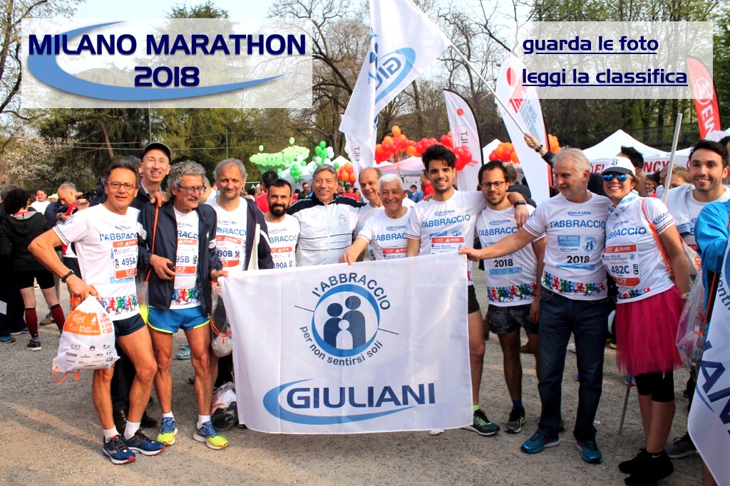 l'Abbraccio Giuliani 2018 Milano Marathon